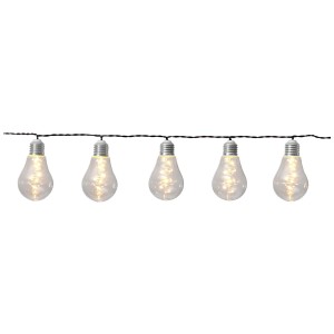 Guirlande solaire Glow avec ampoules claires, longueur 180 cm, pour un éclairage d'ambiance dans le jardin.