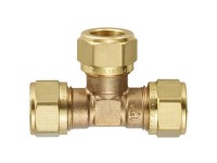 T-Stück Messing blank 12 x 12 mm Klemmverschraubung