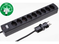 Safety-Line Multipresa 9x con protezione sovraccarico e bambini Nero