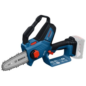Tronçonneuse à batterie Bosch Professional GKE 18V-15, bleue et noire.