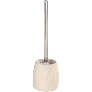 Wenko Set scopino WC Goa Beige in poliresina con manico in acciaio inox per bagno e toilette ospiti.