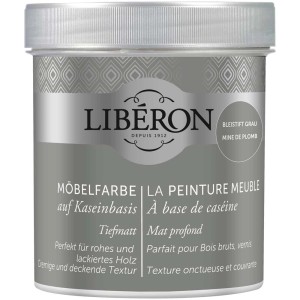 Dose Libéron Möbelfarbe auf Kaseinbasis, Bleistiftgrau, 0,5 l. Effektfarbe für Möbel.