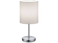 Reality Tischleuchte Jerry Metall Stoff Chrom Ø 13 cm / Höhe 28,5 cm