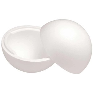 Boule en polystyrène sécable, Ø 20cm, pour loisirs créatifs et décoration.