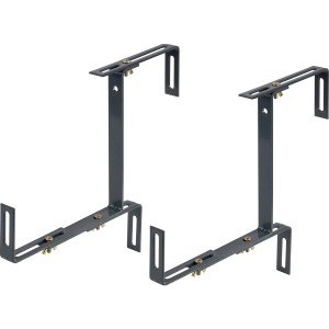 Support pour jardinière anthracite, réglable pour jardinières de 10 à 20 cm.