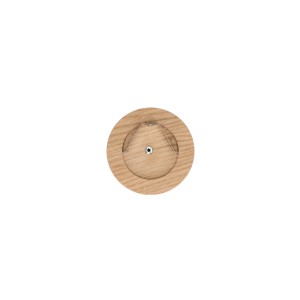Rosace de plafond en bois (Ø 94 mm) en chêne clair pour installation de lampe.