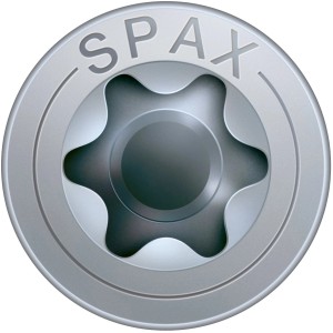 Gros plan : vis universelle à tête fraisée Spax avec entraînement T-Star plus, 3,5 x 16 mm.