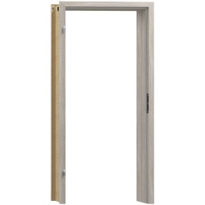 Telaio porta Lamineo in rovere argentato, DIN sinistra/destra, 199x74x10 cm.