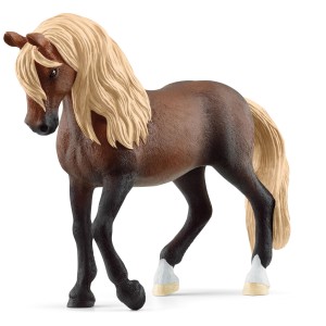Étalon Paso Péruvien Schleich, figurine de cheval marron à crinière claire, détaillée.