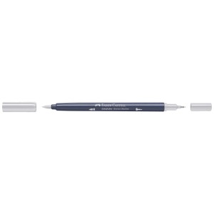 Feutre de croquis Faber-Castell Goldfaber gris neutre II avec pointe pinceau et pointe fine.