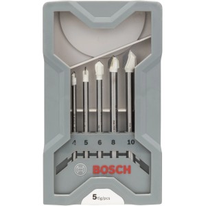 Jeu de forets à carreaux Bosch CYL-9 Ceramic, 5 pièces, pour un perçage précis.