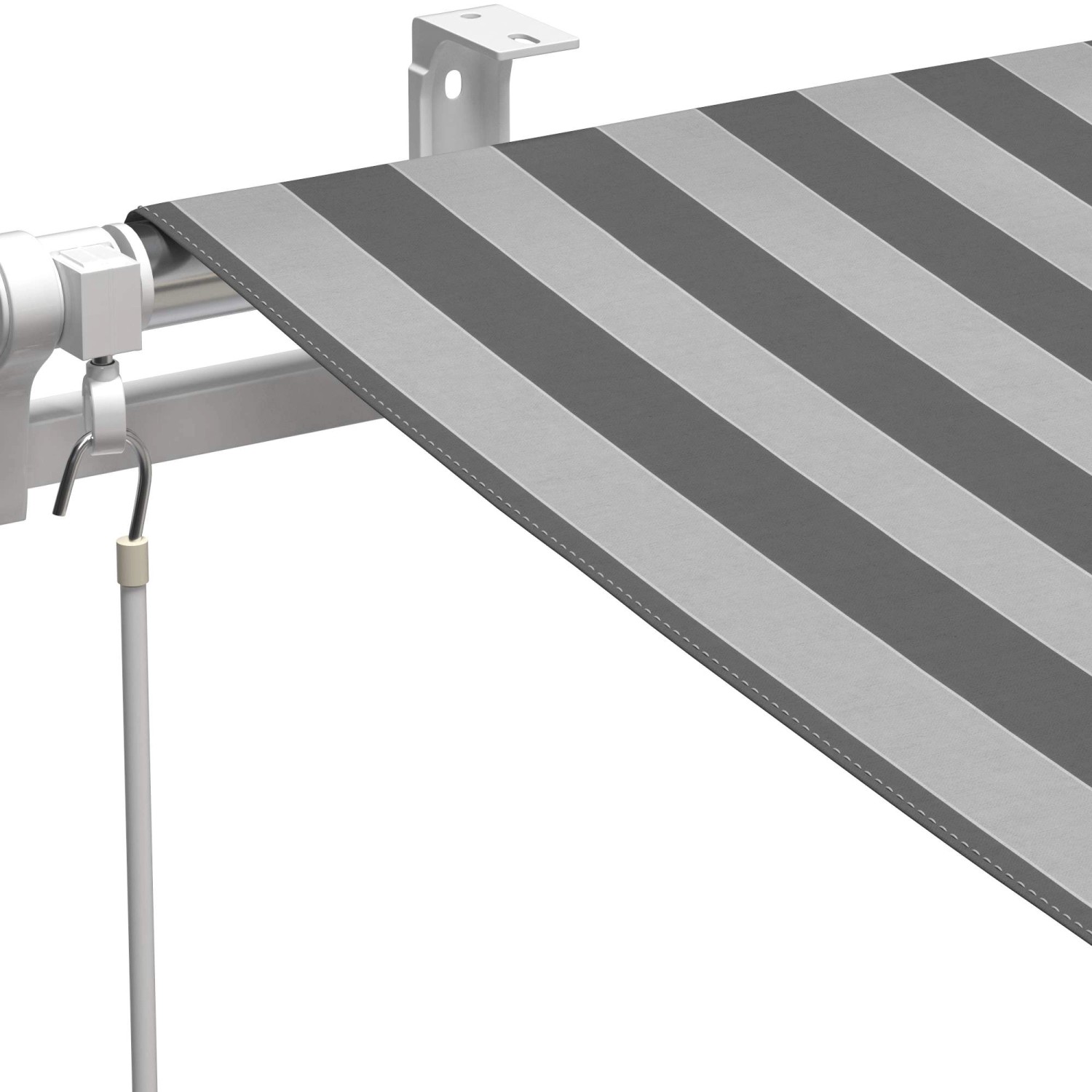 VivaGarden Tenda Da Sole Da Esterno A Bracci Avvolgibile 400x250 Cm Per Porta Colore Beige - D45151C2 - Foto 13