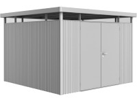 Biohort Gerätehaus HighLine Gr. H6 Silber-Metallic / Doppeltür