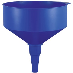 Imbuto blu LUX con filtro, Ø 235 mm, per travasare liquidi in auto senza gocciolamenti.