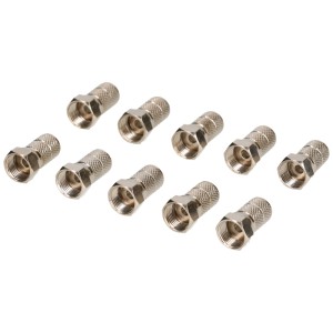 Lot de 10 connecteurs F Schwaiger 6,5 mm à visser pour câbles d'antenne.