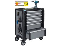 Werkzeugwagen mit 7 Schubladen Hellgrau