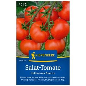 Kiepenkerl Tomate à salade Hofmanns Rentita : Branche avec des tomates rouges mûres.