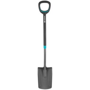 Bêche Gardena ErgoLine avec poignée en D, idéale pour creuser et excaver dans le jardin.