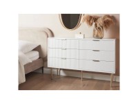 Beliani Kommode Soho mit 6 Schubladen Weiss (HxBxT) 78 x 120 x 40 mm