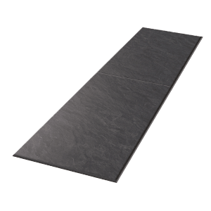 Sol hybride Egger Aquadura+ Scivaro Ardoise, format kingsize. Revêtement de sol vinyle aspect ardoise foncée.