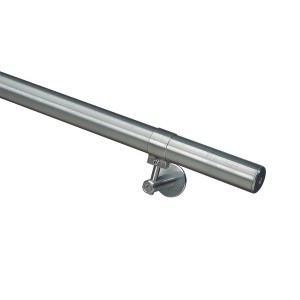 Kit complet de rampe V2A, 40 mm x 1200 mm, rampe en acier inoxydable avec support.