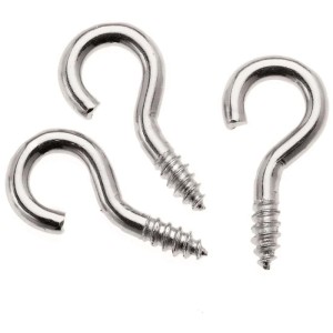 Glorex Schraubhaken, offen, verzinkt, 8 x 3 mm, 24 Stück, für Bastelarbeiten.
