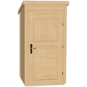 Casetta da giardino Weka 367 in legno naturale, 97x100 mm, con porta.