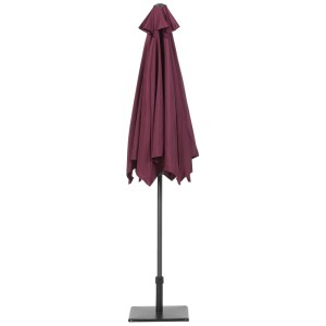 Geschlossener, burgunderroter Beliani Sonnenschirm Varese, Ø 270 cm.