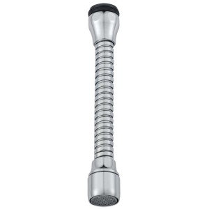 Mousseur Neoperl Honeycomb chromé avec flexible de robinet.