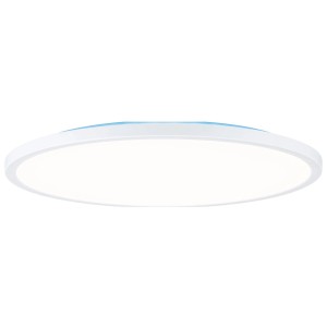 Panneau LED Paulmann Atria Shine rond blanc, Ø 40 cm, avec éclairage indirect.