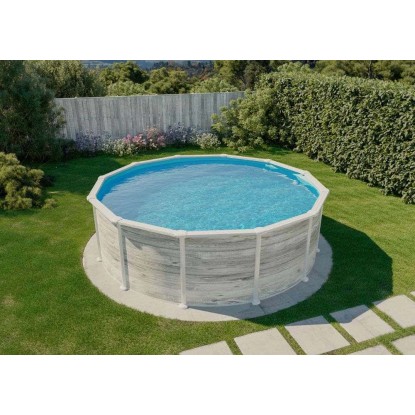 Poolcrew Gartenpool Lolland mit Stahlwand Ø 550 cm / Höhe 132 cm