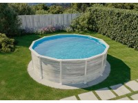 Poolcrew Gartenpool Lolland mit Stahlwand Ø 550 cm / Höhe 132 cm