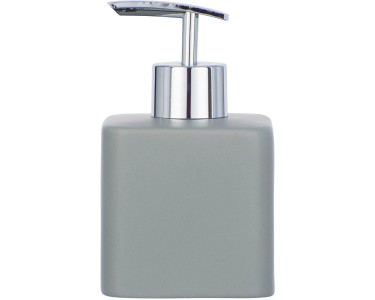 Dispenser dosatore di sapone liquido da bagno in plastica grigio