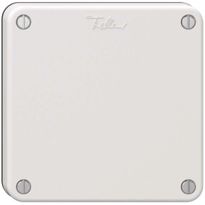Plaque aveugle blanche Feller Nevo IP55 pour appareillage apparent, taille 1x1.