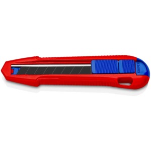 Knipex CutiX coltello universale, 165mm, rosso/blu. Coltello con lama retrattile.