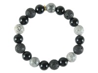 Glorex DIY-Set Armband Naturstein B / W 10 mm