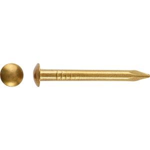 Clou à tête ronde LUX laitonné, 1,8x20mm, lot de 100 pour fixations légères.