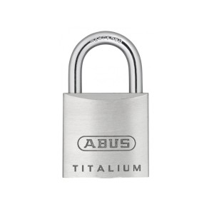 Abus Titalium Vorhängeschloss, 40mm breit, mit gehärtetem Stahlbügel.