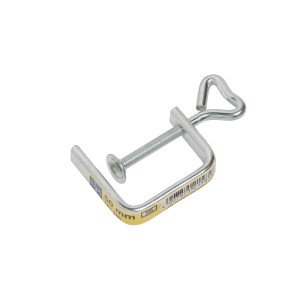 Serre-joint à chantourner LUX 50 mm Classic en acier galvanisé avec vis à oreilles.