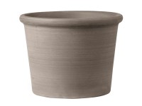 Deroma Pflanztopf Cilindro Bordato Primitivo Terracotta Graphitfarben Ø 43,6 cm