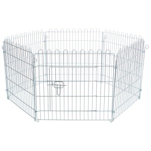 Parc Trixie Natura galvanisé, Ø 126 cm, hauteur 58 cm, avec porte.