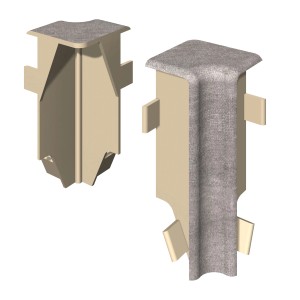 Coin intérieur Egger Kubisch, 6 cm, gris pierre, lot de 2. Pour des transitions nettes avec les plinthes.