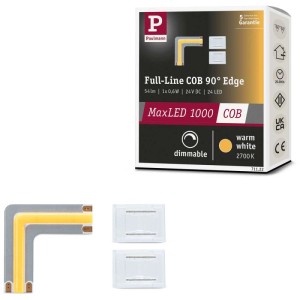 Paulmann MaxLED 500 COB Edge 90° LED-Streifen mit Lichtverbindern, warmweiß, zur Eckverlegung.