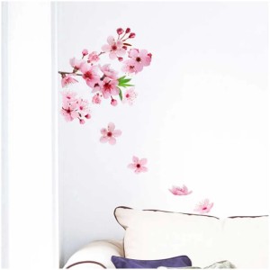 Wandsticker Kirschblüten Gr. M als dekoratives Wandtattoo im Wohnraum.