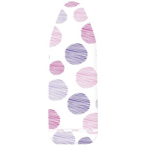 Copriasse da stiro Wenko Basic Pro M/L con motivo a pois viola-rosa, 128x44 cm.