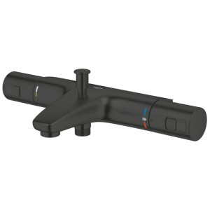 Miscelatore termostatico per vasca Grohe Precision Start, nero opaco. Rubinetteria doccia a parete.