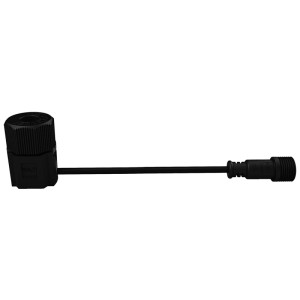 Connettore nero Schönenberger M18 per sistemi di illuminazione esterna a 24V, lunghezza 0,15 m.