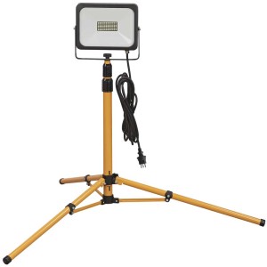 Faro da lavoro a LED Worklight con stativo telescopico, 50W, luce bianca diurna. Regolabile in altezza.