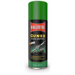 Ballistol Gunex huile pour armes en spray 200ml pour le nettoyage, l'entretien et la protection des armes et des métaux.
