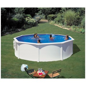 Gre Kit piscina fuori terra Dream Bora Bora bianco-blu Ø 350 cm / altezza 120 cm